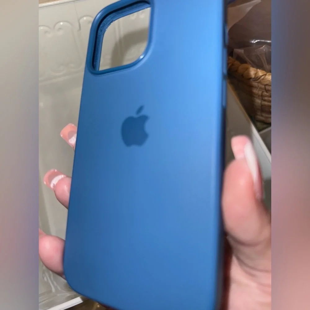 Apple Silicone Case with MagSafe for iPhone 12 Pro Capri Blue